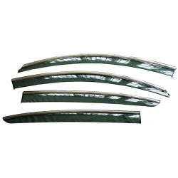 ASP Дефлекторы окон для Volkswagen Passat B7 '10-14 дымчатые, с хром. молдингом (ASP)