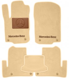 Килимки в салон для Mercedes GLE-Coupe C292 '15-19 текстильні, бежеві (Преміум)