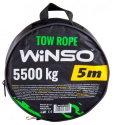 Трос буксировочний з металевими гачками 5,5 тонн, 5м. (WINSO)