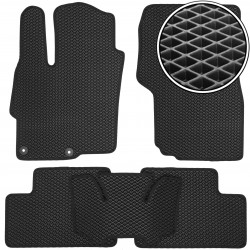 Килимки в салон для Mitsubishi Lancer X (10), Evo X, Sb '07-, EVA, чорні (Kinetic)