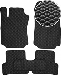Килимки в салон для Renault Modus '04-12, EVA, чорні (Kinetic)