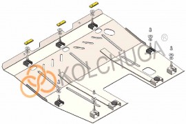 Защита двигателя и КПП, радиатора для Fiat Scudo '07-16, V-2,0HDI, МКПП (Кольчуга)