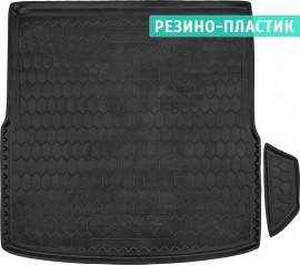 Килимок в багажник для Volkswagen Golf VI '09-12 універсал гумо-пластиковий (AVTO-Gumm)