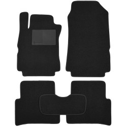 Килимки в салон для Renault Modus '04-12, текстильні, чорні (Optimal)