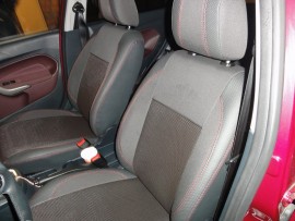 MW Brothers Авточохли Premium для салону Ford Fiesta '09-17 сіра строчка (MW Brothers)