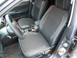 Авточохли Premium для салону Mitsubishi Lancer 9 '04-09 сіра строчка (MW Brothers)