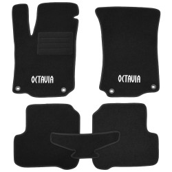 Килимки в салон для Skoda Octavia '97-09 текстильні, чорні (Стандарт Плюс)