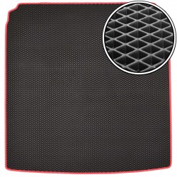 Килимок в багажник для Volkswagen Passat B7 '10-14 седан, EVA, чорний з червоною тасьмою (Kinetic)