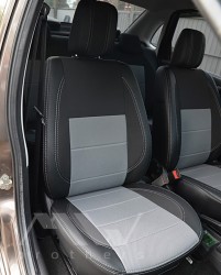 Фото 3 - Авточохли Premium для салону Lada (ВАЗ) Granta 2190 '11- сіра строчка (MW Brothers) - Арт: Lada (ВАЗ) Granta (2190) 11- GR