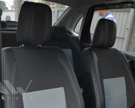 Фото 4 - Авточохли Premium для салону Lada (ВАЗ) Granta 2190 '11- сіра строчка (MW Brothers) - Арт: Lada (ВАЗ) Granta (2190) 11- GR