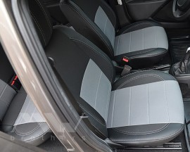 Фото 6 - Авточохли Premium для салону Lada (ВАЗ) Granta 2190 '11- сіра строчка (MW Brothers) - Арт: Lada (ВАЗ) Granta (2190) 11- GR