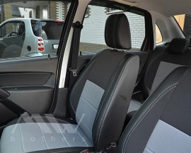 Фото 7 - Авточохли Premium для салону Lada (ВАЗ) Granta 2190 '11- сіра строчка (MW Brothers) - Арт: Lada (ВАЗ) Granta (2190) 11- GR