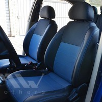 Авточехлы Premium для салона Lada (Ваз) 2115 '97-14 синяя строчка (MW Brothers)