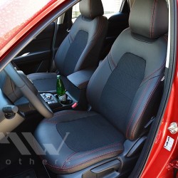 Авточохли Dynamic для салону Mazda CX-5 '17-, червона строчка, зпідлокітником на другому ряді (MW Brothers)