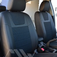 Авточохли Dynamic для салону Mitsubishi Lancer X (10) Sportback, мотор 1.8 сіра строчка (MW Brothers)