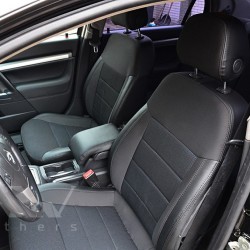 Авточохли Premium для салону Opel Vectra C '02-08 чорна строчка (MW Brothers)