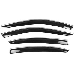 Hic Дефлекторы окон для Mercedes S-Class W222 '13-, Long, с хром молдингом (HIC)