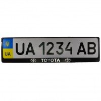 Рамка номерного знаку з об'ємними літерами Toyota (24-017), 2 шт