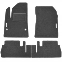 Textile-Pro Килимки в салон для Peugeot Rifter '18-, без підлокітника, текстильні, сірі (Стандарт)