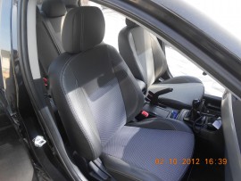 Авточохли Premium для салону Mitsubishi Lancer X (10) Sportback, мотор 1.8, сіра строчка (MW Brothers)