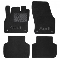Килимки в салон для Audi Q3 '19-, текстильні, чорні (Преміум)