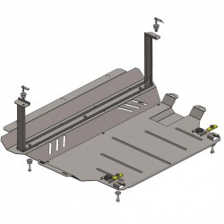 Захист двигуна і КПП, радіатора для Mazda 3 '09-13, V-всі (Кольчуга) Zipoflex