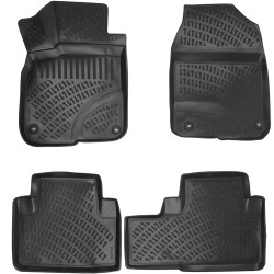 Килимки 3D гумові Honda CR-V 5 2017 - 2023 чорні (Rizline)