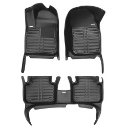 Килимки в салон для Porsche Cayenne '17-, з екошкіри, чорні (Skopa)