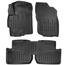 Килимки в салон 3D для Mitsubishi Lancer X '07-18, гумові (Stingray)