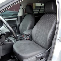 Авточохли для салону Skoda Octavia A5 '05-13, ліфтбек, без заднього підлокотника, з екошкіри Eco Grand (EMC-Elegant)