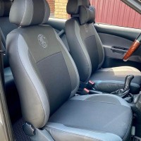 Авточохли для салону Skoda Octavia A5 '05-13, з екошкіри+текстилю Vip Elite (EMC-Elegant)