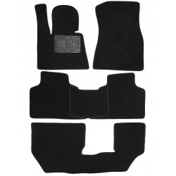 Килимки в салон для Chrysler Pacifica (RU) '16-, 7 місць, 1+2+3 ряди, текстильні, чорні (Преміум)