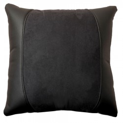 Подушка в салон чорна із екошкіри+антари (EMC-Elegant)