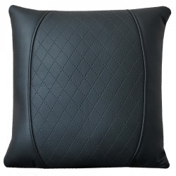 Подушка в салон чорна із екошкіри (EMC-Elegant)