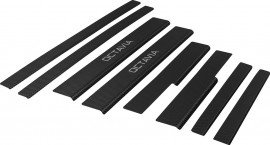 Накладки на пороги карбон для Skoda Octavia A7 '13- (Premium + k)