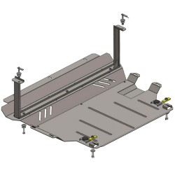 Захист двигуна та КПП, радіатора для Mazda 3 '09-13, V-всі (Кольчуга) WhiteCover