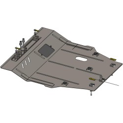 Захист двигуна та КПП, радіатора для Chrysler 200 '10-14, V-2,0 JTD; 2,4 (Кольчуга) WhiteCover