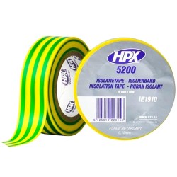 Ізолента HPX 5200 19мм х 10м, жовто-зелена