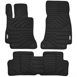Килимки з екошкіри Mercedes EQS SUV X296 '23- Geometric Design, чорні (Inliner)