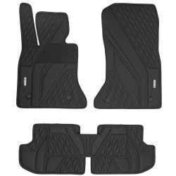 Inliner Килимки в салон для BMW 5 F10/11 '13-16 sDrive, Wave Style, з екошкіри, чорні (Inliner)