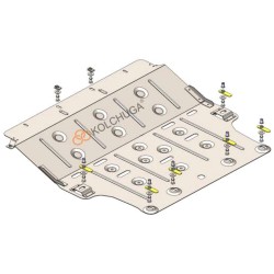 Захист двигуна і КПП для Mitsubishi Outlander 4 '23-, V-всі (Кольчуга) WhiteCover