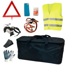 Сумка-набір автомобіліста Poputchik з компресором, посилена, чорна, 1 відділ (01-175-IS)