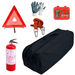 Сумка-набір автомобіліста Poputchik Позашляховик, чорна, 2 відділи (01-093-У)