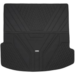 Inliner Килимок в багажник Mercedes GLE-Coupe C167 '20- екошкіра, Wave Style, чорний з коричневою ниткою (Inliner)