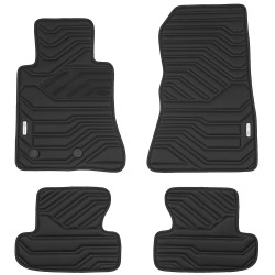 Inliner Килимки в салон Ford Mustang '15-, з екошкіри, Geometric Design, чорні (Inliner)