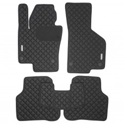 Inliner Килимки в салон Volkswagen Passat B7 '10-14, Diamond Style, з екошкіри, чорні (Inliner)