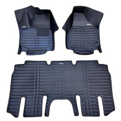 Килимки в салон Chrysler Pacifica (RU) '16- (8 місць), з екошкіри, чорні (Skopa)