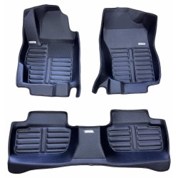 Килимки в салон Mitsubishi Lancer X (10) '07-18, з екошкіри, чорні (Skopa)