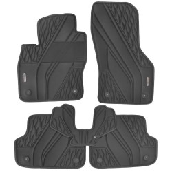 Килимки в салон Audi Q3 (F3) '19-, Wave Style з екошкіри, чорні (Inliner)