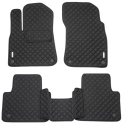Килимки в салон Porsche Cayenne '17-, екошкіра, Diamond Style, чорні (Inliner)